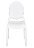 Chivari White Resin Oval Back Sophia Ghost Chair CGSRW-ZG-T