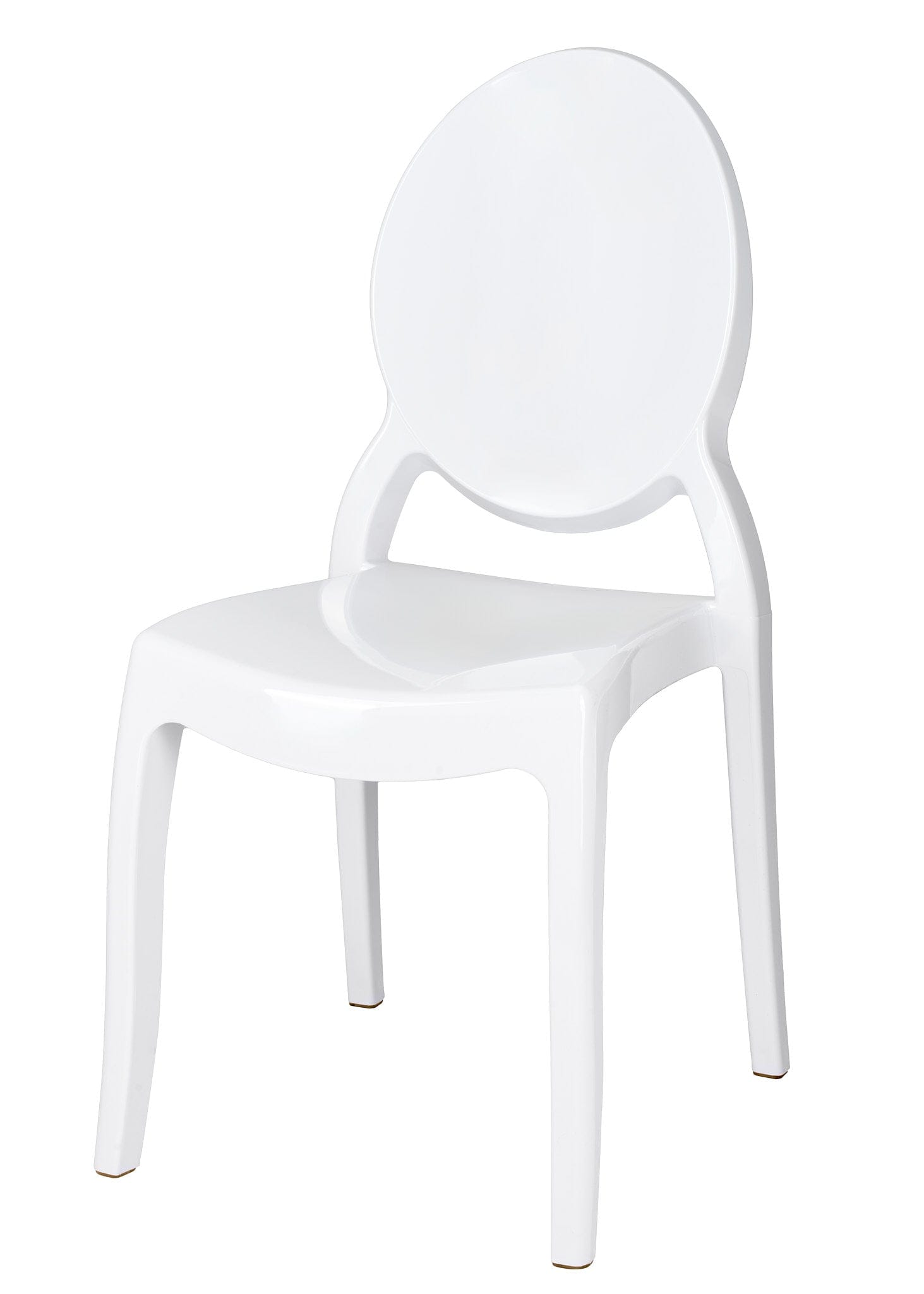 Chivari White Resin Oval Back Sophia Ghost Chair CGSRW-ZG-T