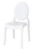 Chivari White Resin Oval Back Sophia Ghost Chair CGSRW-ZG-T