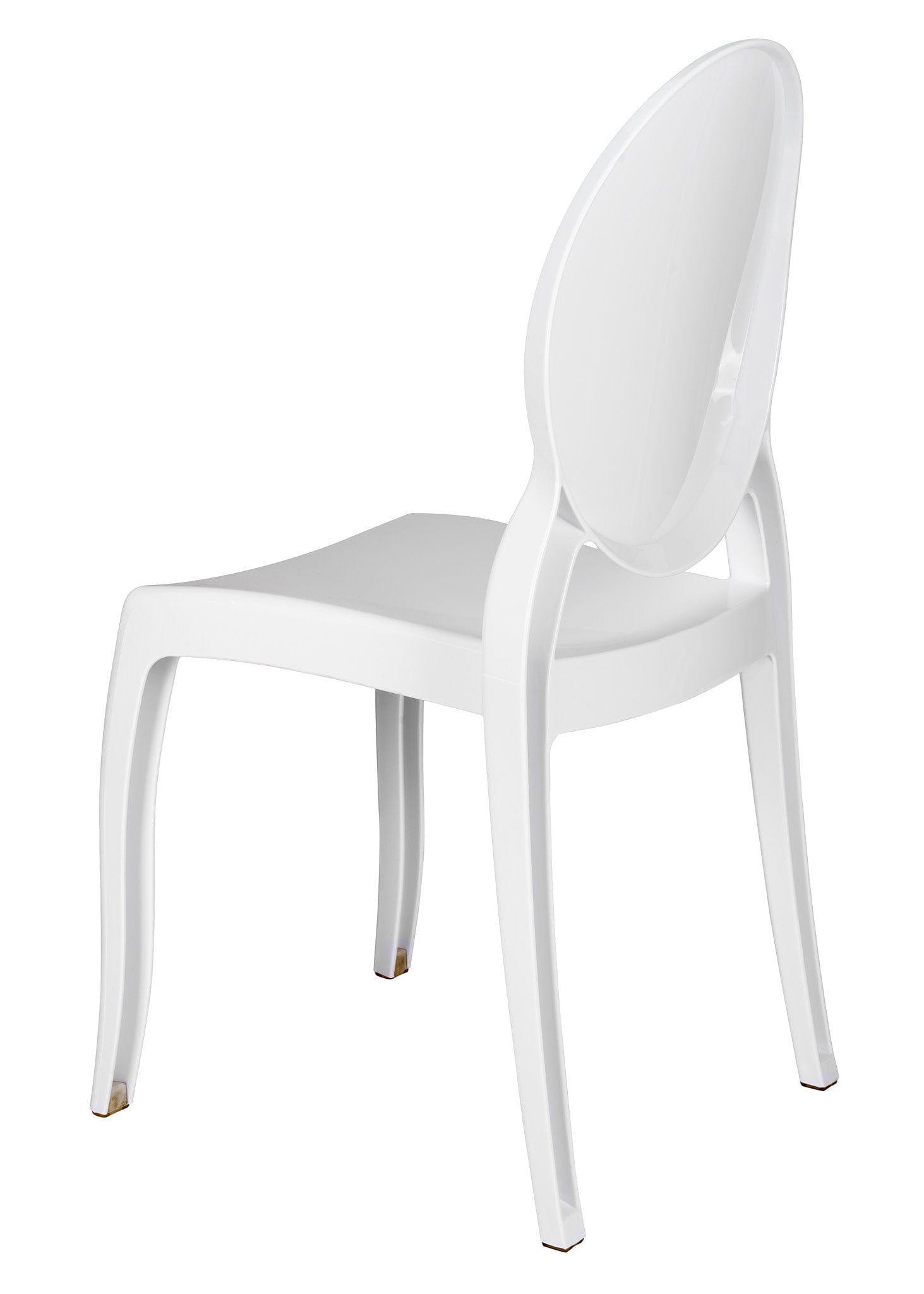Chivari White Resin Oval Back Sophia Ghost Chair CGSRW-ZG-T