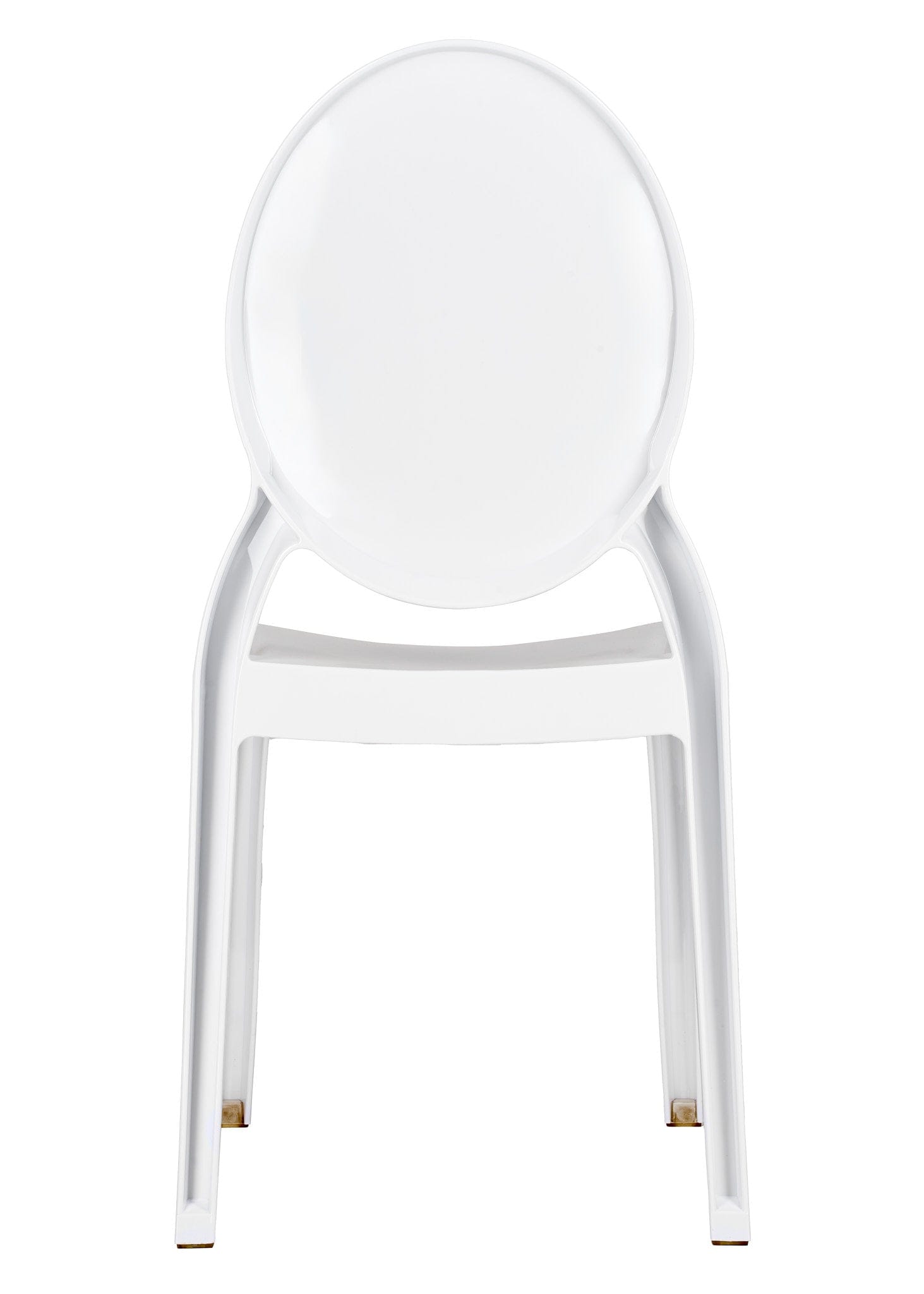 Chivari White Resin Oval Back Sophia Ghost Chair CGSRW-ZG-T
