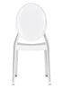 Chivari White Resin Oval Back Sophia Ghost Chair CGSRW-ZG-T