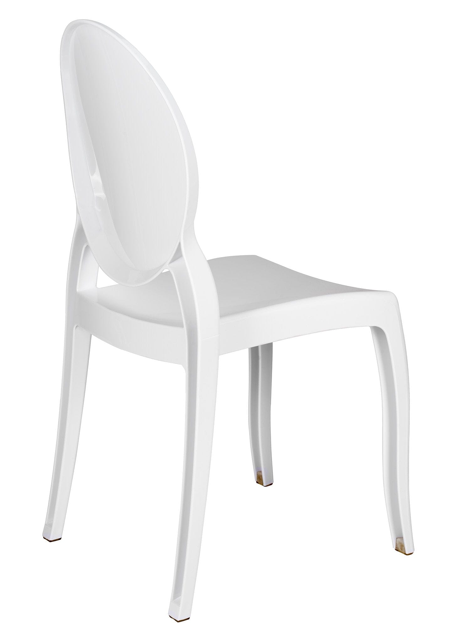 Chivari White Resin Oval Back Sophia Ghost Chair CGSRW-ZG-T