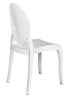 Chivari White Resin Oval Back Sophia Ghost Chair CGSRW-ZG-T