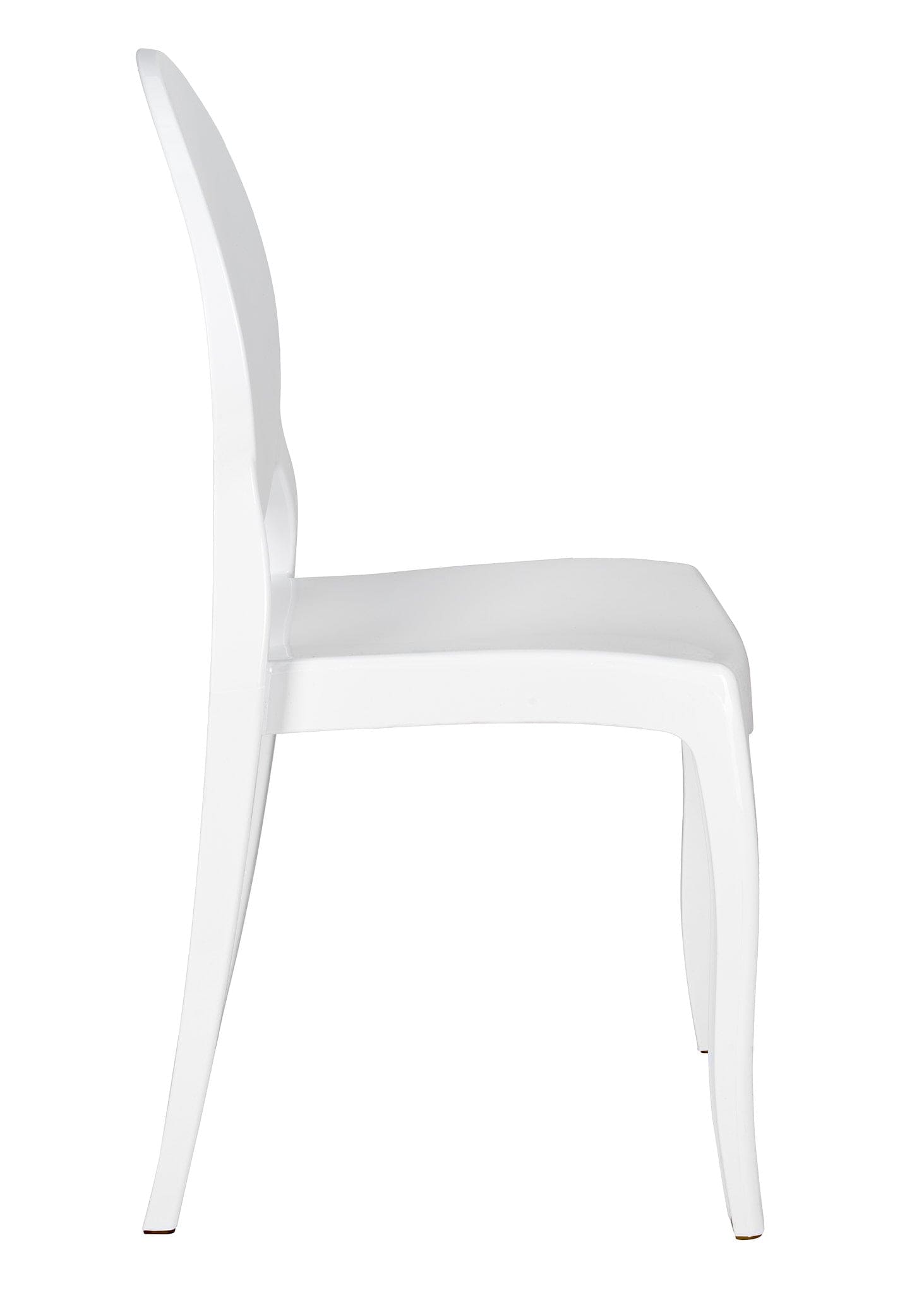 Chivari White Resin Oval Back Sophia Ghost Chair CGSRW-ZG-T