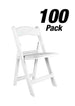 Chivari 100 Chair Pack White Resin Folding Chair 500 lbs Weight Capacity CFRW-X-AX-T-100