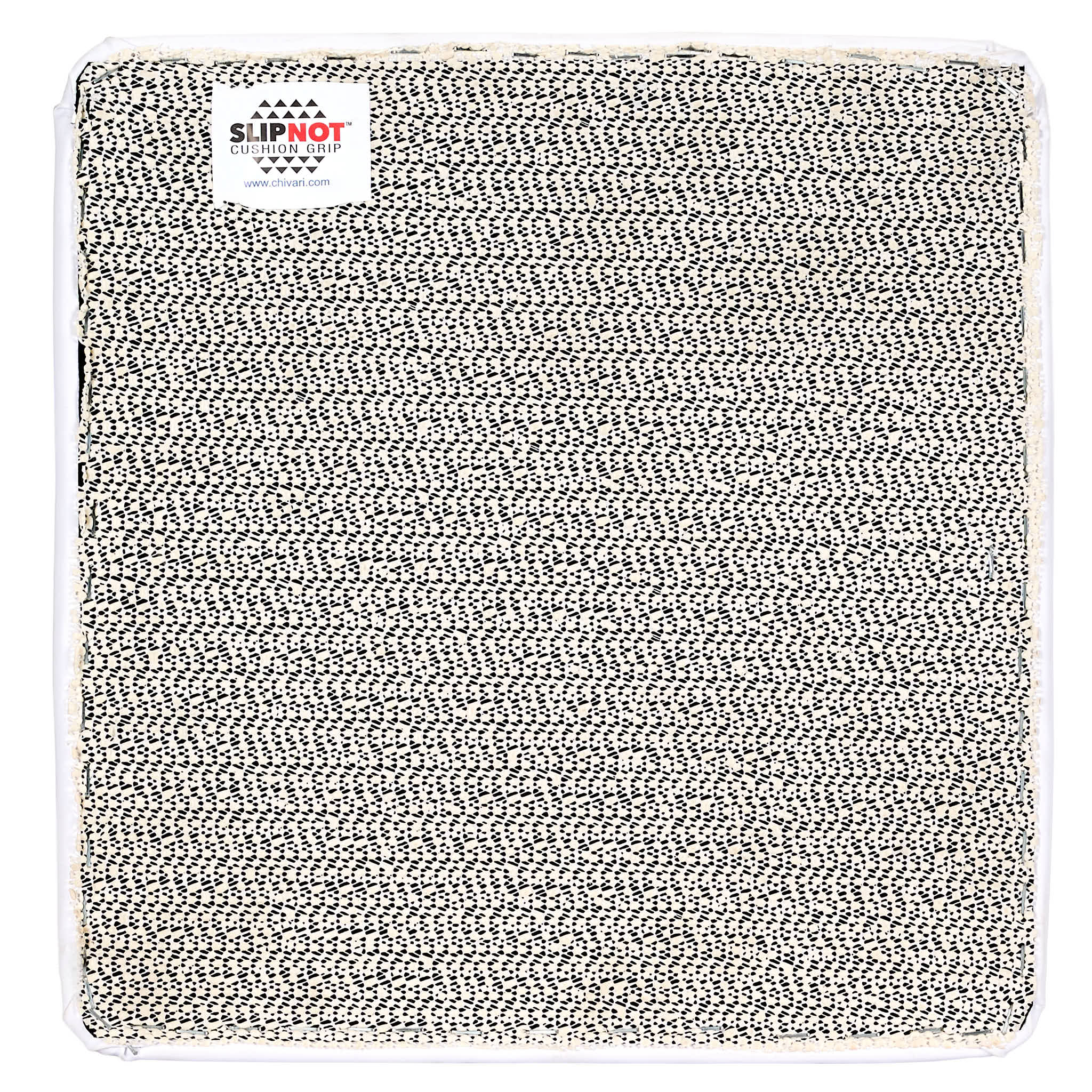 Chivari White 1.75" Vinyl Panel Cushion with SlipNot™ Technology for Clear Folding Chair CUSHPANVIN-FLD-WHT-AX