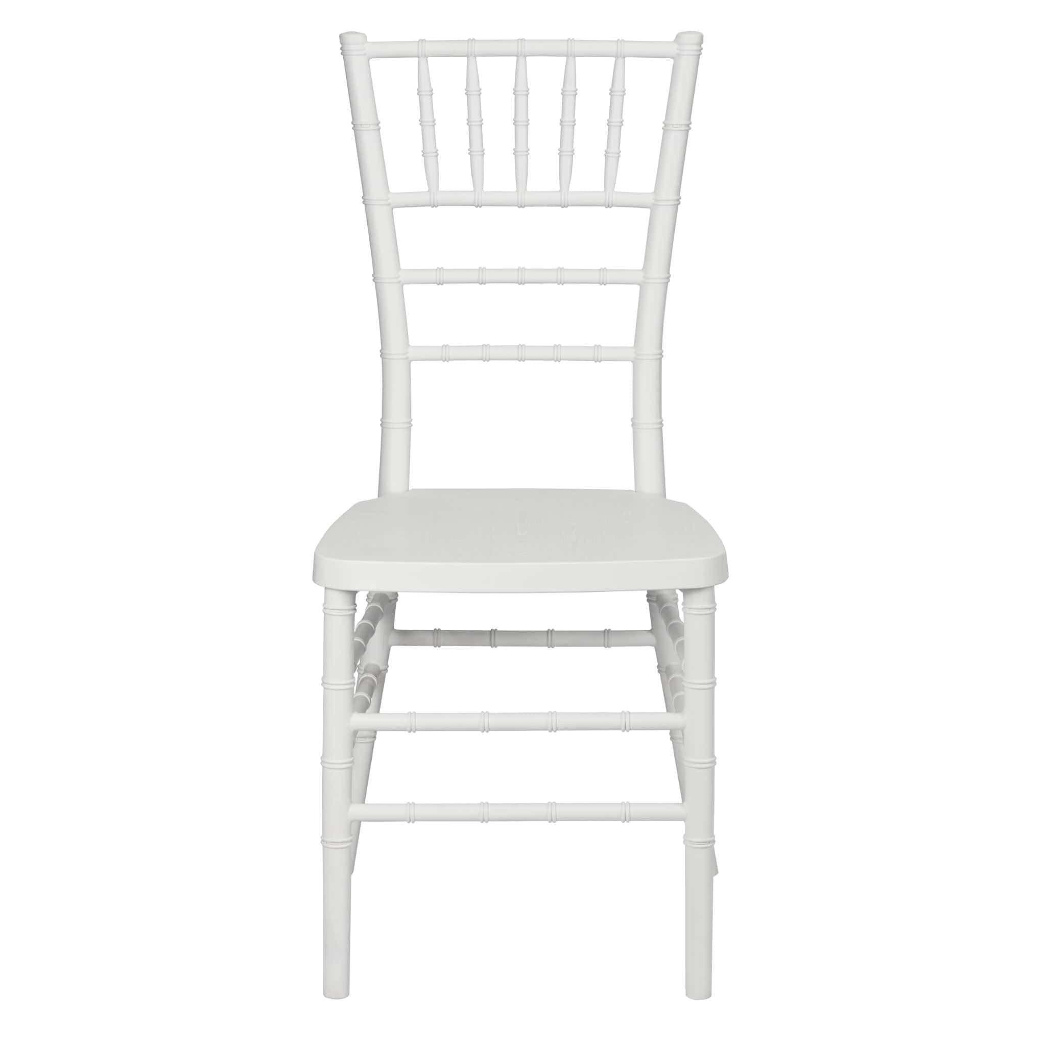 Chivari White Woodgrain™ Resin Steel Skeleton Chiavari Chair CCRWB-STEEL-AX-T
