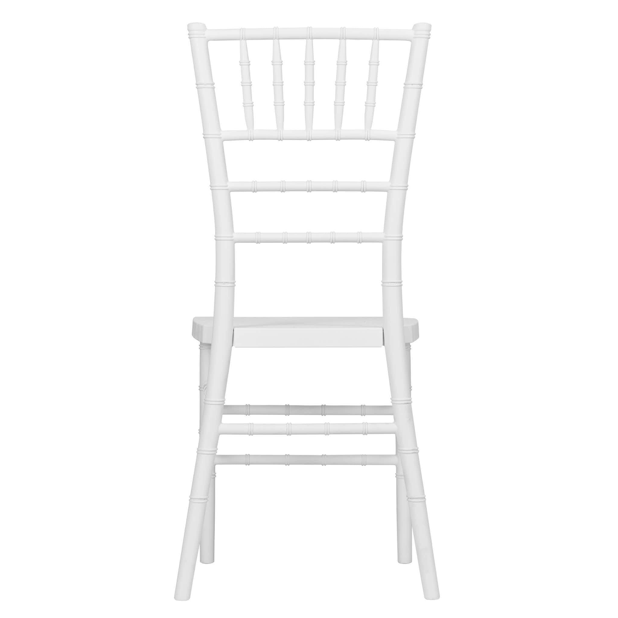 Chivari White Woodgrain™ Resin Steel Skeleton Chiavari Chair CCRWB-STEEL-AX-T