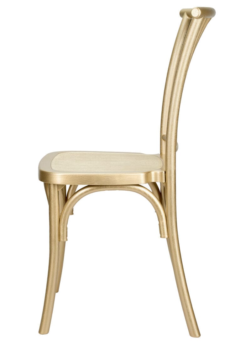 Chivari Gold Champagne ToughResin™ Willow Chair CWRG-ZG-T