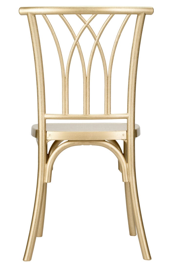 Chivari Gold Champagne ToughResin™ Willow Chair CWRG-ZG-T