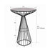Chivari Black Wire Cocktail Table with 32" Natural Oak Top and Durable Black Steel Base TWR32BLK-WD-KT