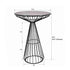 Chivari White Wire Cocktail Table with 32" Round White Top and Matching White Steel Base TWR32WHT-WHT-KT