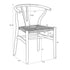 Fruitwood Wishbone Resin Chair with Brown Rope Seat