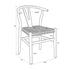 Chivari Black Wood Wishbone Chair with Natural Rope Seat CWHWBN-ZG-T
