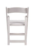 Chivari White ToughWood™ Folding Chair with White Cushion CFWW-WHI-AX-T