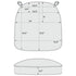 Chivari Royal Blue with White Piping 2.5" Thick Chair Cushion - World's Best Cushions CUSHBST-BLW-AX-T