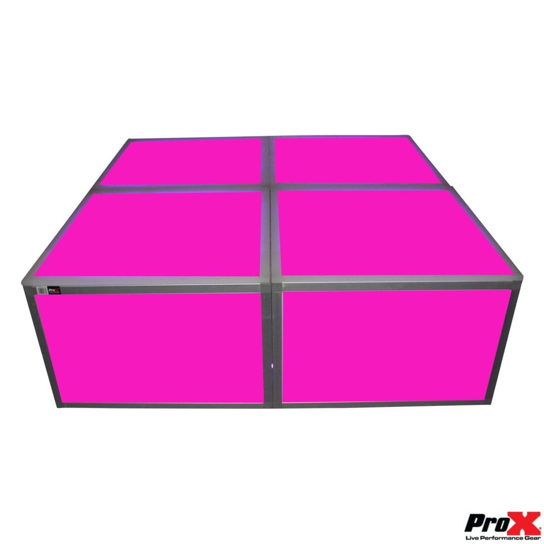 ProX PROX XSA-2X2-16 Lumo Stage Acrylic Stage 2'x'2x16" Platform Cube Light Box Section for Disco Style Dance Floor - Includes (2) Side Panels XSA-2X2-16