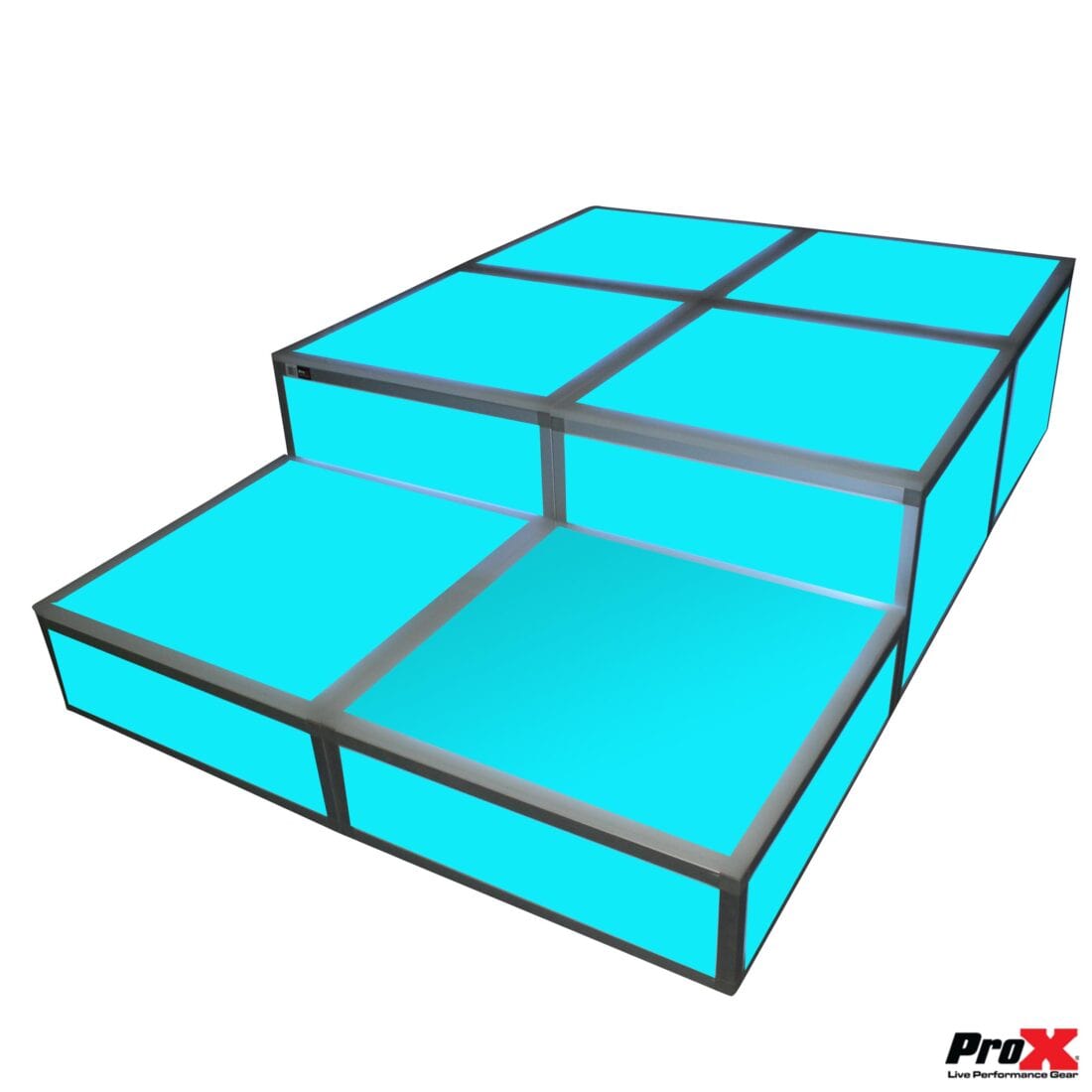 ProX PROX XSA-2X2-16 Lumo Stage Acrylic Stage 2'x'2x16" Platform Cube Light Box Section for Disco Style Dance Floor - Includes (2) Side Panels XSA-2X2-16