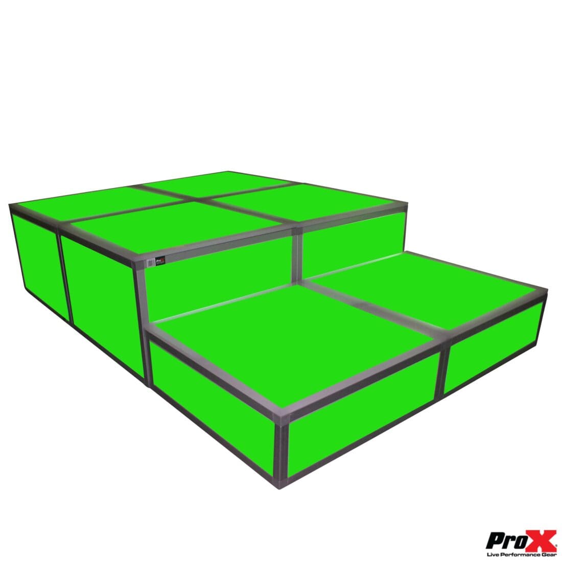 ProX PROX XSA-2X2-16 Lumo Stage Acrylic Stage 2'x'2x16" Platform Cube Light Box Section for Disco Style Dance Floor - Includes (2) Side Panels XSA-2X2-16