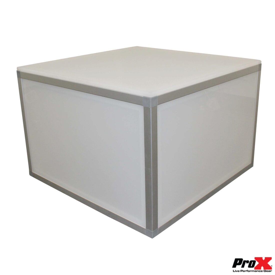ProX PROX XSA-2X2-16 Lumo Stage Acrylic Stage 2'x'2x16" Platform Cube Light Box Section for Disco Style Dance Floor - Includes (2) Side Panels XSA-2X2-16