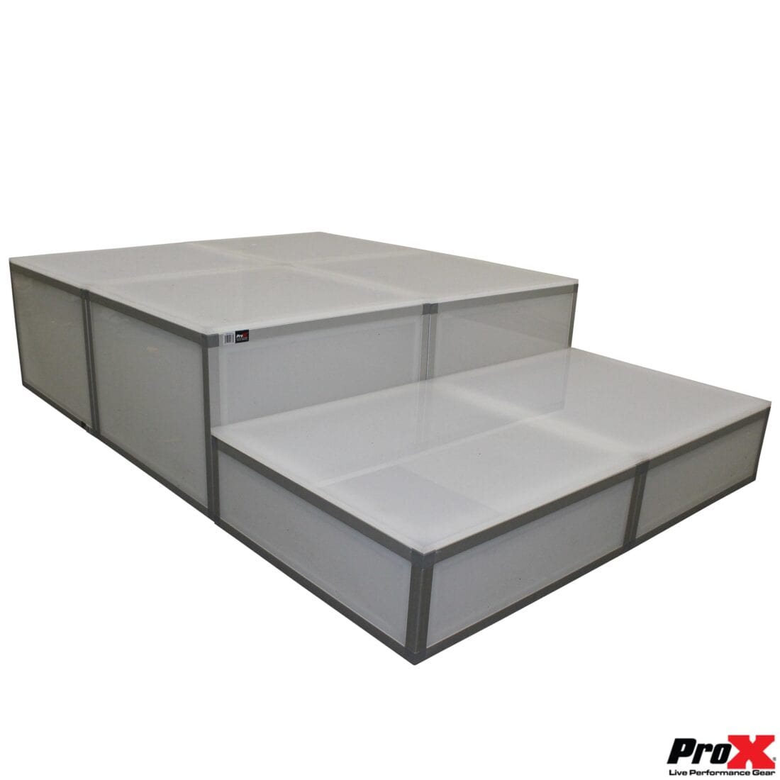 PROX XSA-2X2-8 Lumo Stage Acrylic Stage 2'x2'x8" Platform Cube Light Box Section for Disco Style Dance Floor - Includes (2) Panels