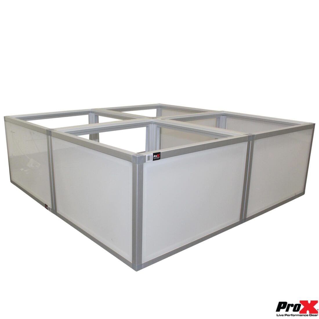 ProX PROX XSA-2X2-24 Lumo Stage Acrylic Stage 2'x'2x24" Platform Cube Light Box Section for Disco Style Dance Floor - Includes (4) Panels XSA-2X2-24