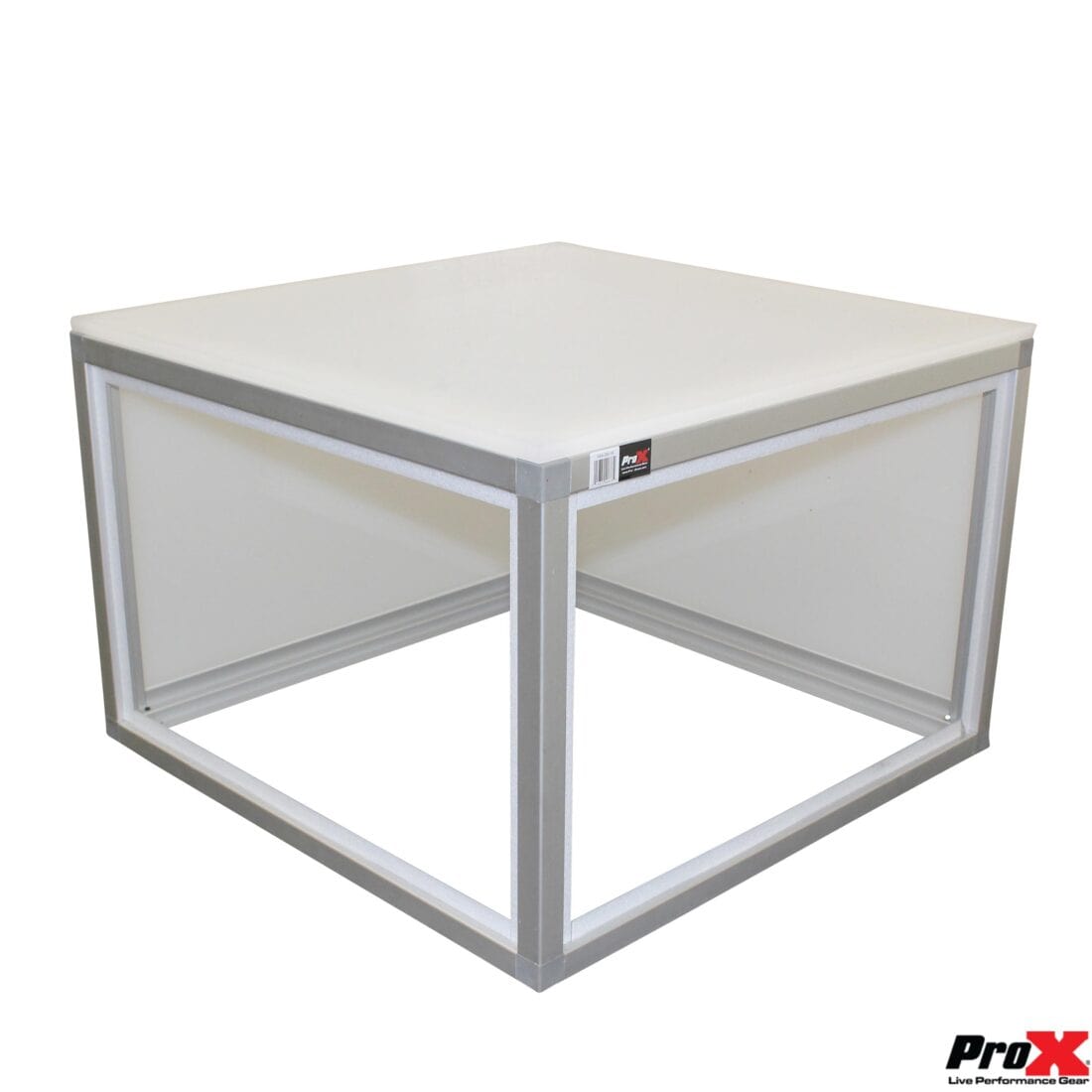 ProX PROX XSA-2X2-16 Lumo Stage Acrylic Stage 2'x'2x16" Platform Cube Light Box Section for Disco Style Dance Floor - Includes (2) Side Panels XSA-2X2-16