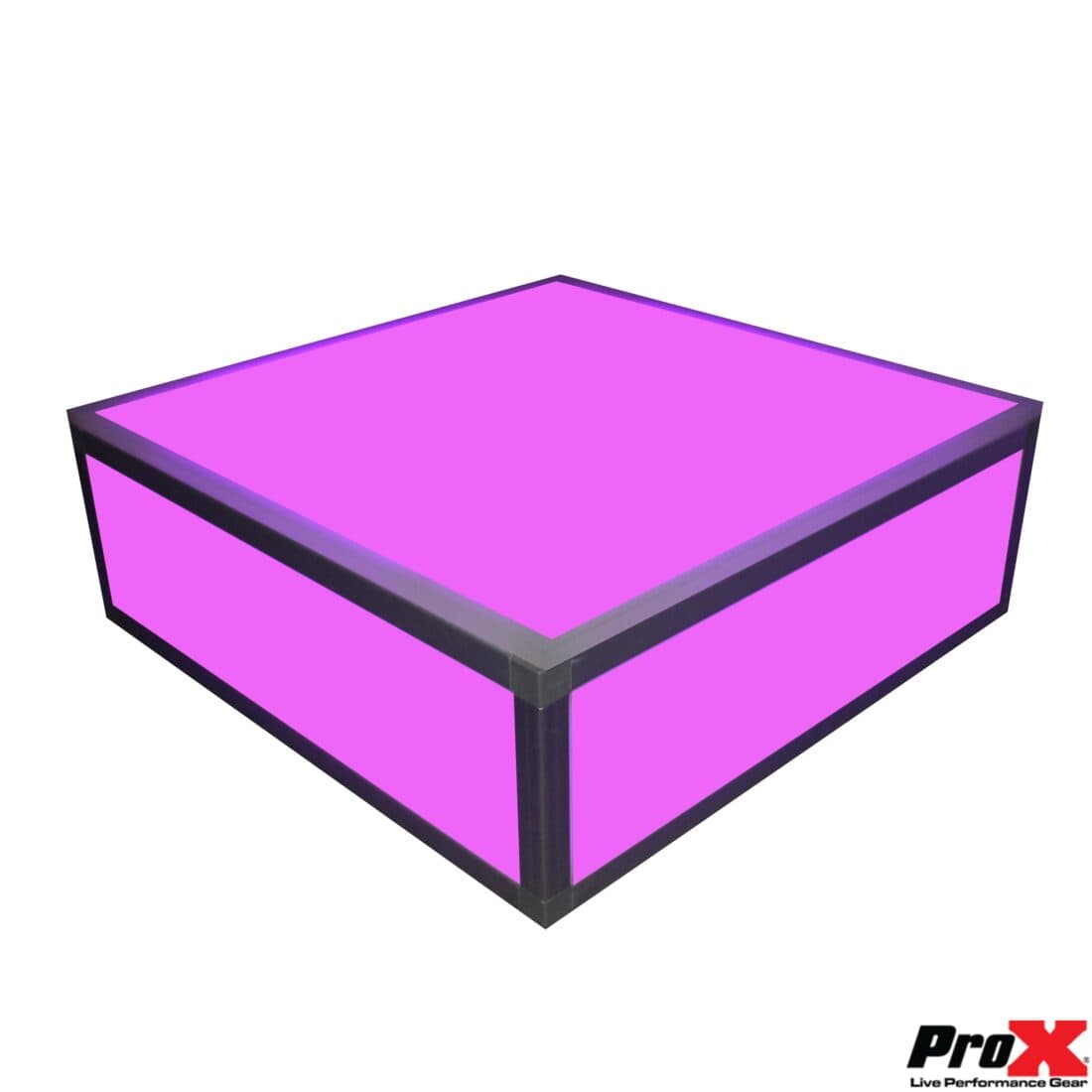 ProX PROX XSA-2X2-8 Lumo Stage Acrylic Stage 2'x'2x8" Platform Cube Light Box Section for Disco Style Dance Floor - Includes (2) Panels XSA-2X2-8