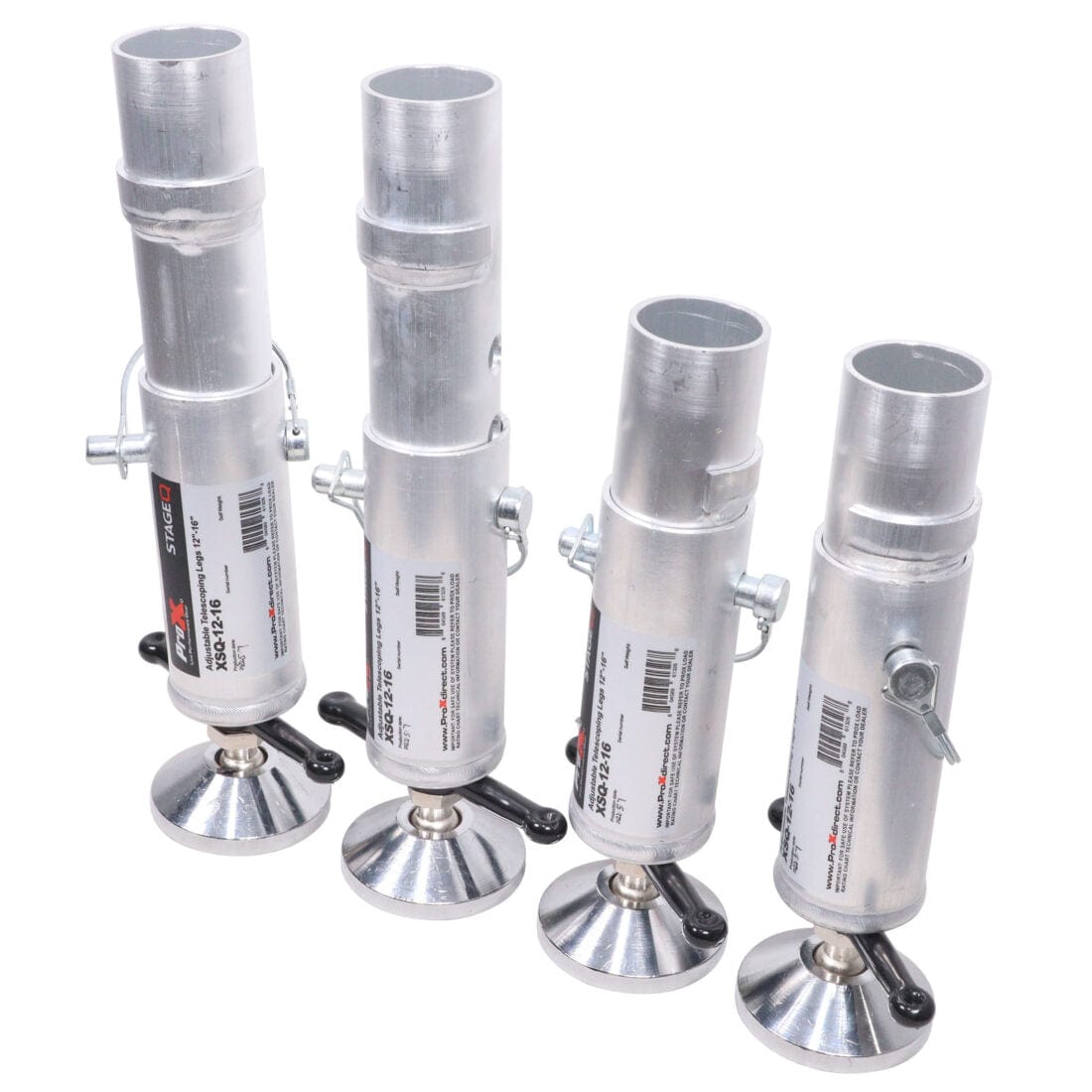 ProX ProX XSQ-1215 MK2 Set of (4) Telescoping Stage Legs with Ball Joint Adjusts from 12 to 15 inches compatible with ProX StageQ Platforms XSQ-12-15