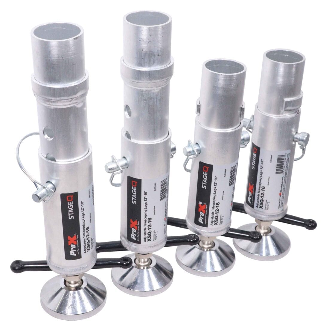 ProX ProX XSQ-1215 MK2 Set of (4) Telescoping Stage Legs with Ball Joint Adjusts from 12 to 15 inches compatible with ProX StageQ Platforms XSQ-12-15