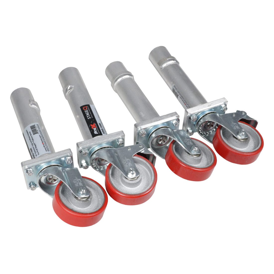 ProX ProX XSQ-16W StageQ Locking Staging 16" Height Stage Legs with 5" Rubber Steel Casters | Set of 4 XSQ-16W