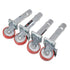 ProX ProX XSQ-16W StageQ Locking Staging 16" Height Stage Legs with 5" Rubber Steel Casters | Set of 4 XSQ-16W