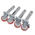 ProX ProX XSQ-16W StageQ Locking Staging 16" Height Stage Legs with 5" Rubber Steel Casters | Set of 4 XSQ-16W