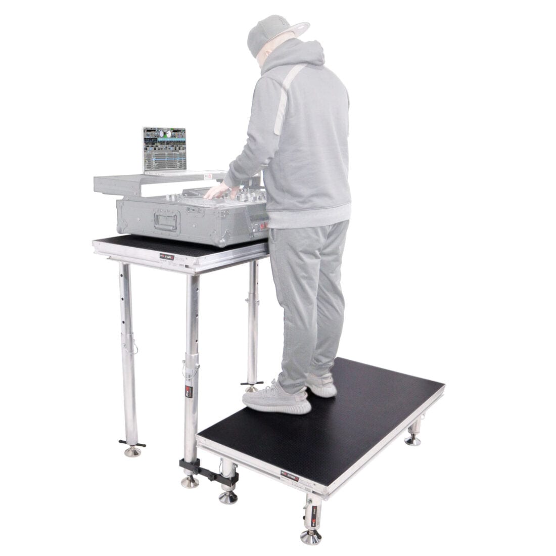 ProX ProX XSQ-2X4 StageQ MK2 2 x 4 Ft. Single Portable Stage Unit Height Adjustable from 28 to 48 in. XSQ-2X4 MK2