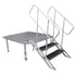 ProX ProX XSQ-ST3 StageQ 3 Step Heavy Duty Foldable Adjustable 18 to 28 Inch with Rail XSQ-ST3