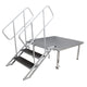 ProX ProX XSQ-ST3 StageQ 3 Step Heavy Duty Foldable Adjustable 18 to 28 Inch with Rail XSQ-ST3