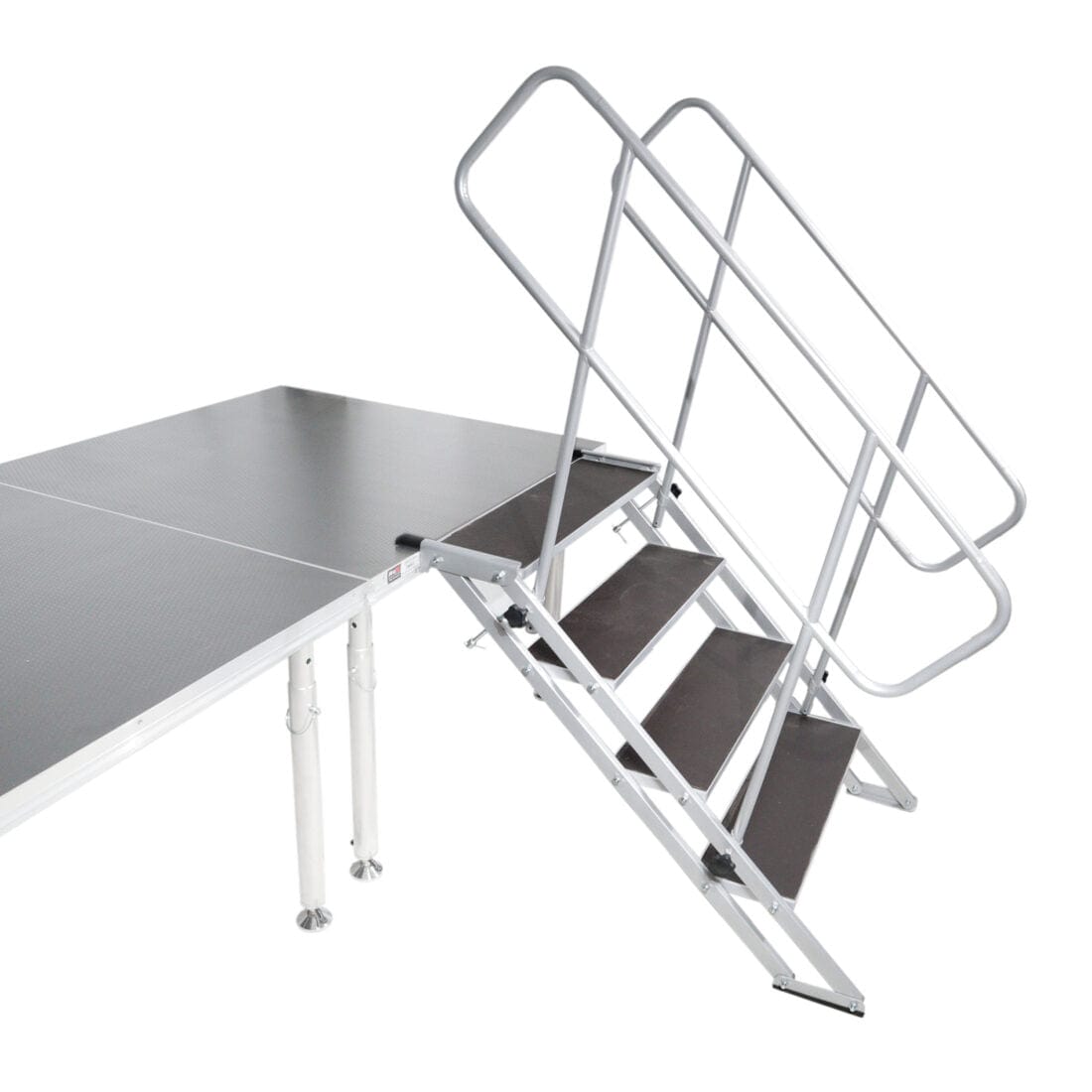 ProX ProX XSQ-ST4 StageQ 4 Step Heavy Duty Foldable Adjustable 22 to 26 Inch with Rail XSQ-ST4