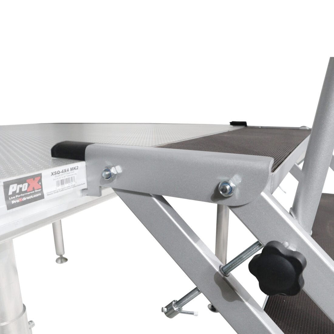 ProX ProX XSQ-ST4 StageQ 4 Step Heavy Duty Foldable Adjustable 22 to 26 Inch with Rail XSQ-ST4