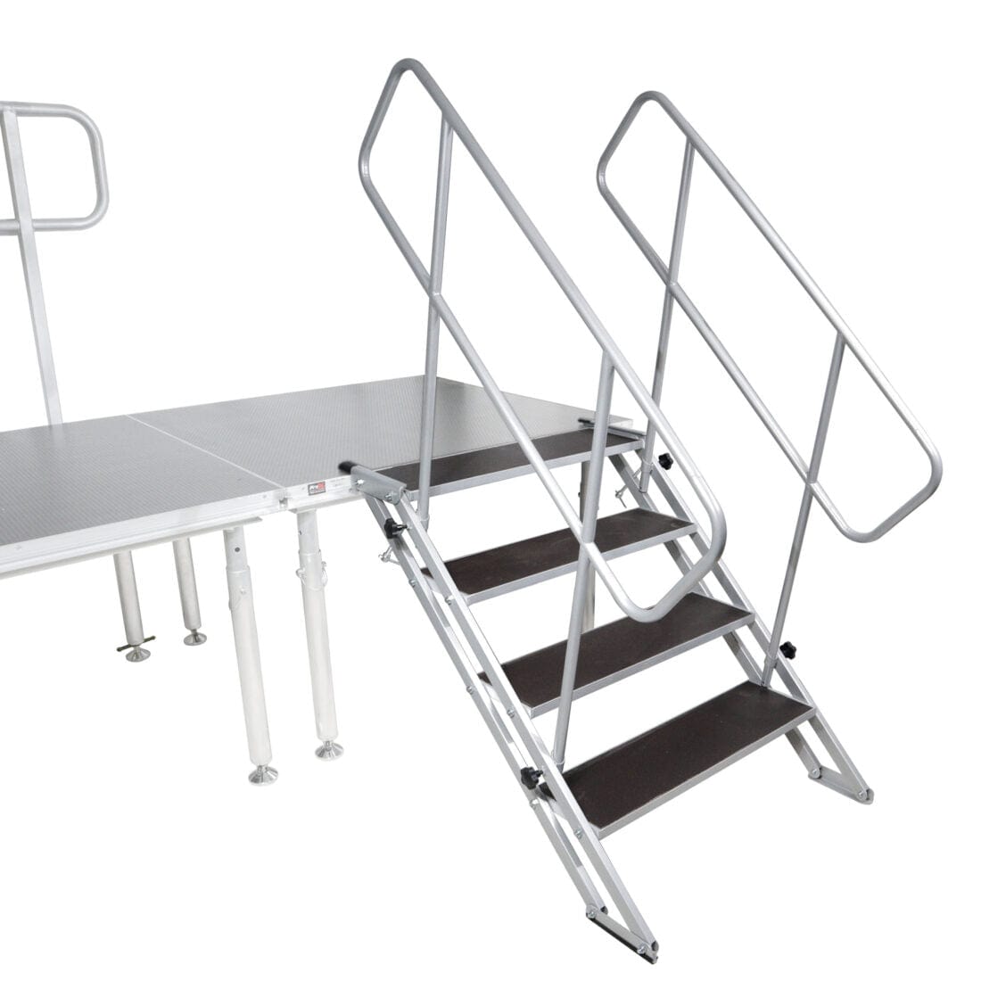 ProX ProX XSQ-ST4 StageQ 4 Step Heavy Duty Foldable Adjustable 22 to 26 Inch with Rail XSQ-ST4