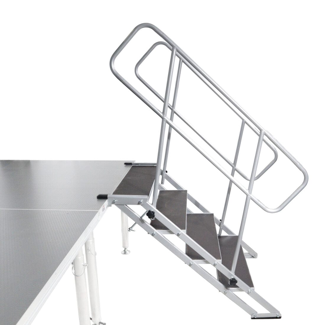 ProX ProX XSQ-ST4 StageQ 4 Step Heavy Duty Foldable Adjustable 22 to 26 Inch with Rail XSQ-ST4