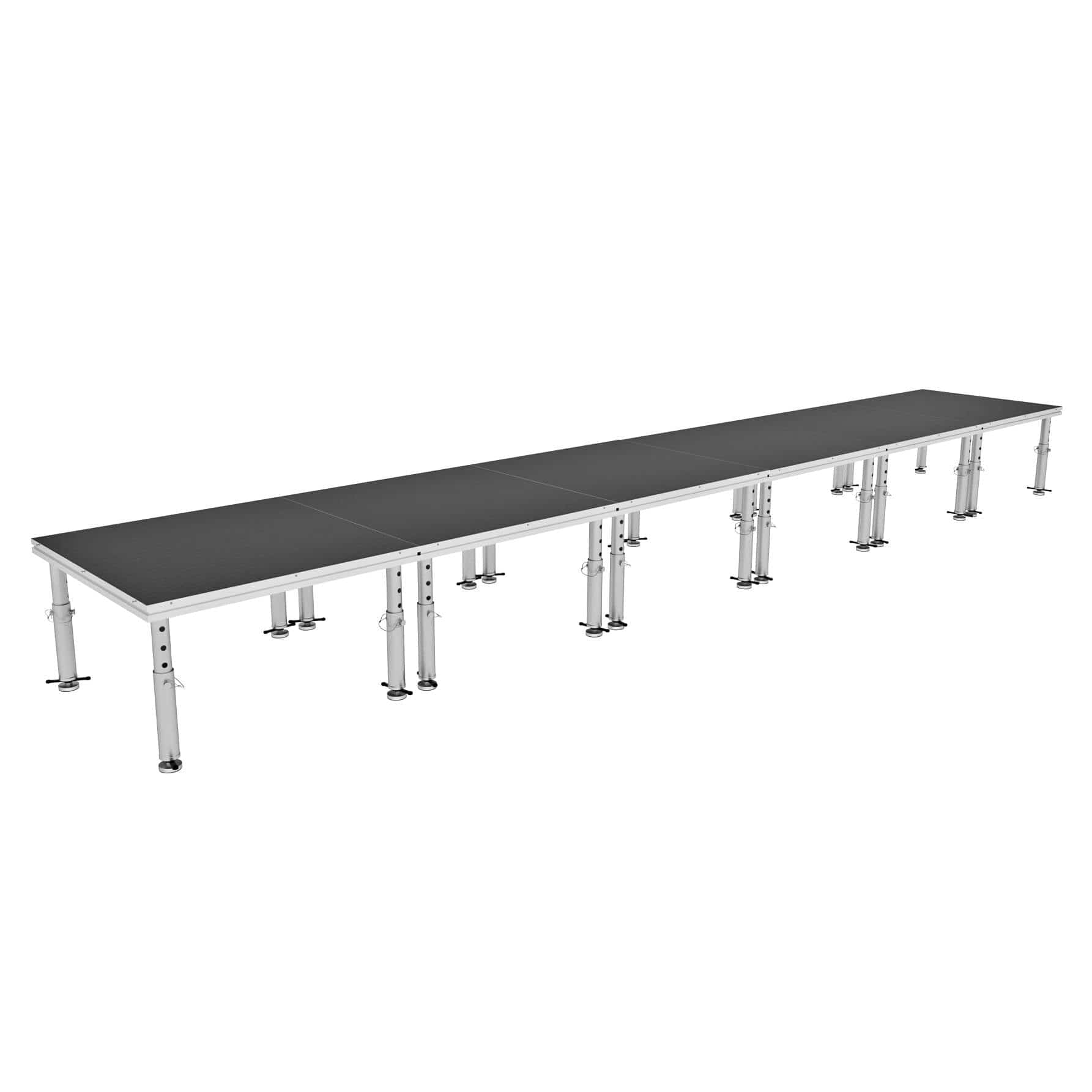 ProX ProX StageOne 24x4 Ft Portable Stage Kit – Includes 6 Decks with 16–22″ Adjustable Legs XSU-24X4 PKG