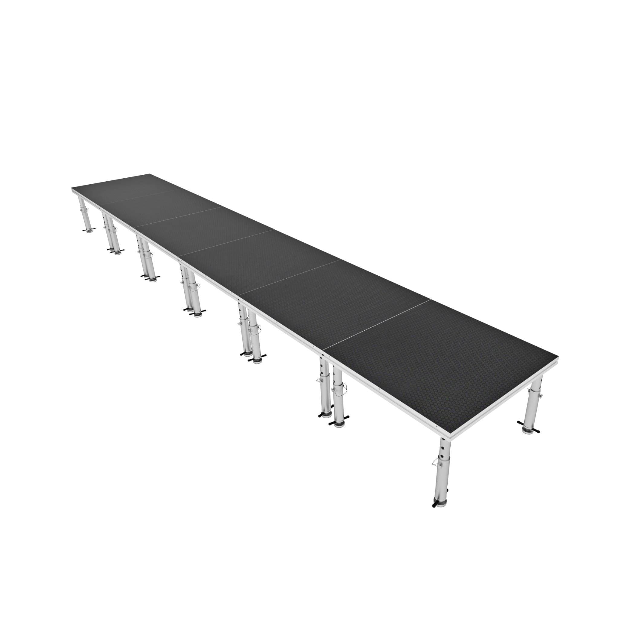 ProX ProX StageOne 24x4 Ft Portable Stage Kit – Includes 6 Decks with 16–22″ Adjustable Legs XSU-24X4 PKG