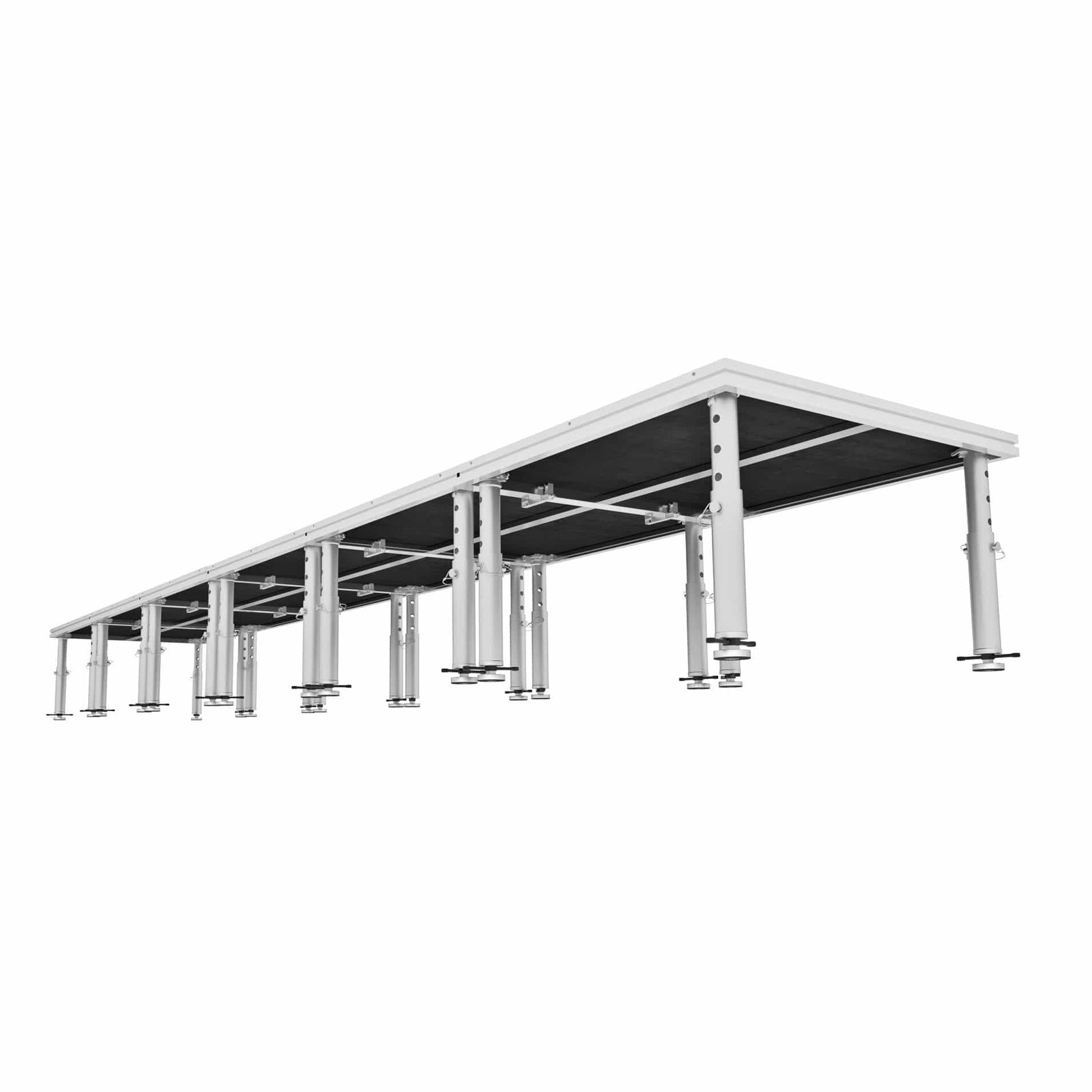 ProX ProX StageOne 24x4 Ft Portable Stage Kit – Includes 6 Decks with 16–22″ Adjustable Legs XSU-24X4 PKG