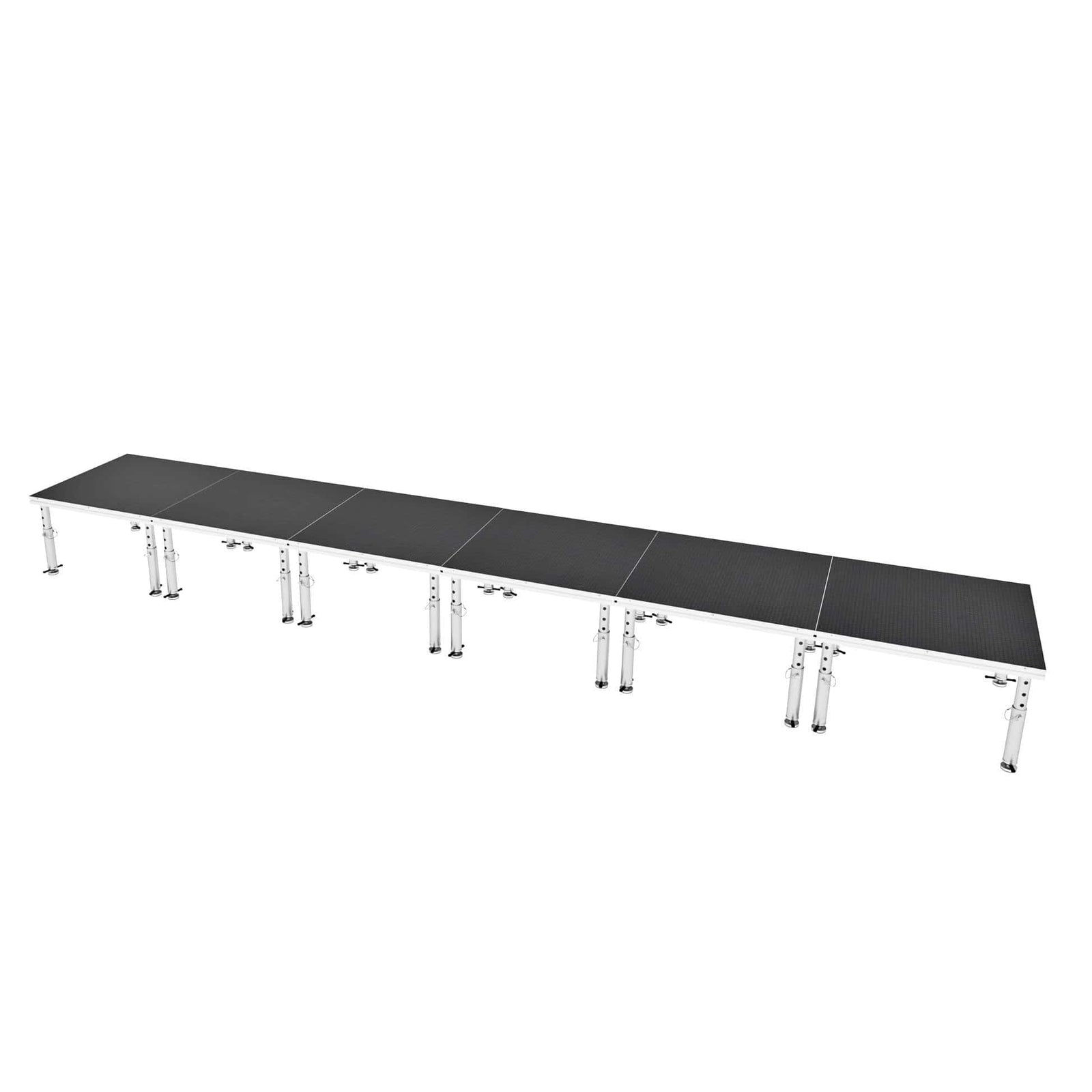 ProX ProX StageOne 24x4 Ft Portable Stage Kit – Includes 6 Decks with 16–22″ Adjustable Legs XSU-24X4 PKG