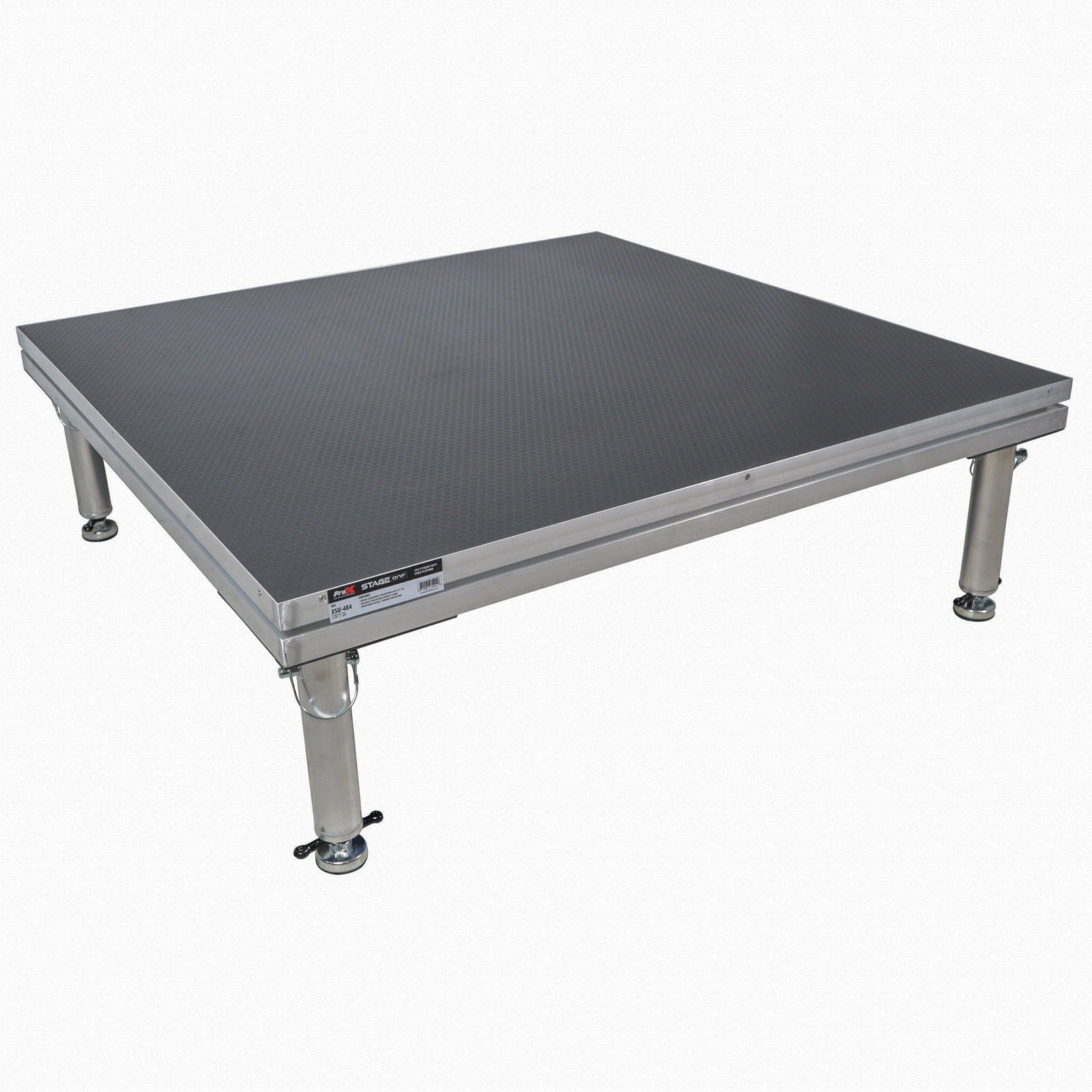 ProX ProX StageOne 4x4 Ft Portable Stage with 16–22″ Adjustable Legs – Single Deck Unit XSU-4x4