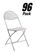 Chivari 96 Chair Pack White Fan Back Folding Chair (Steel-Poly Chair) CFPW-FAN-CX-T-96