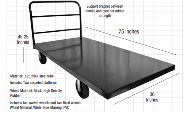 Industrial Flat Bed Platform Cart CART103-AX-T