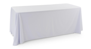 Linen - Table Rectangle 90" x 132", Matte, Color: White 72" x 30" L-TABLE-RT-90x132-MAT-WHI-MCS-T