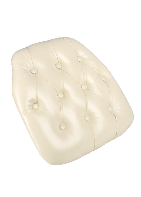 Ivory 1.75″ Thick Vinyl Tufted Panel Chiavari Chair Cushion by Chivari CUSHPANVINTUFTIVY-AX-T_2